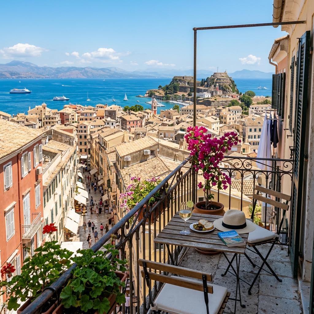 Modern Sea-View Apartment, Corfu Town